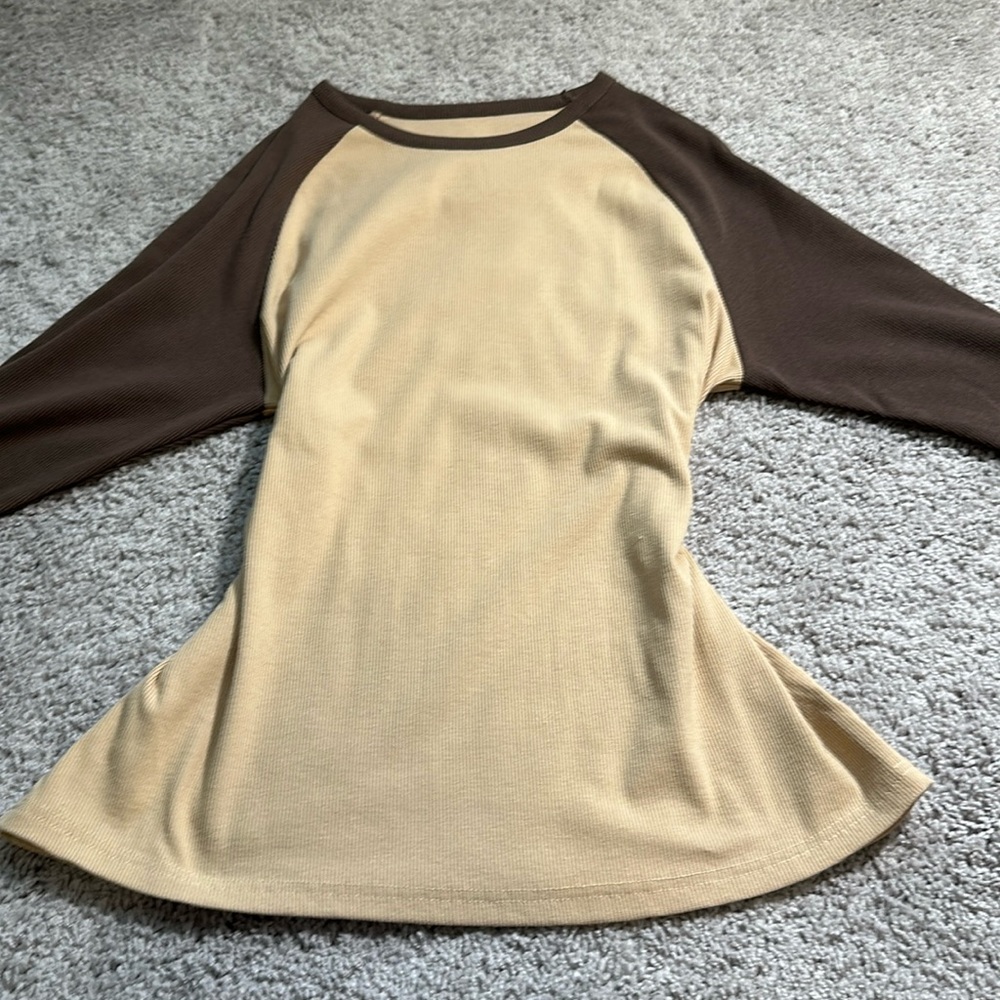 coffee brown 2 color shirt